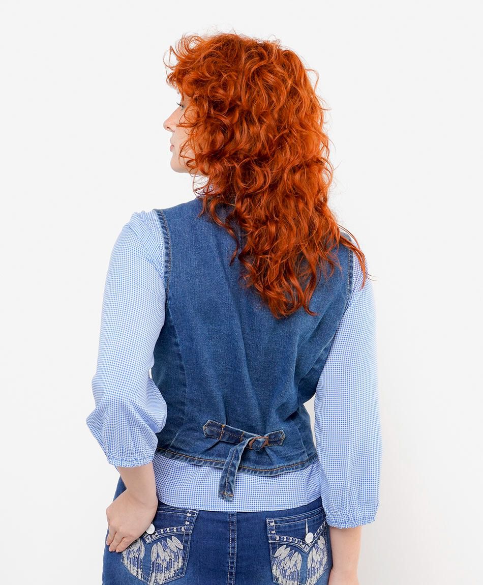 Vest mujer denim trenzas