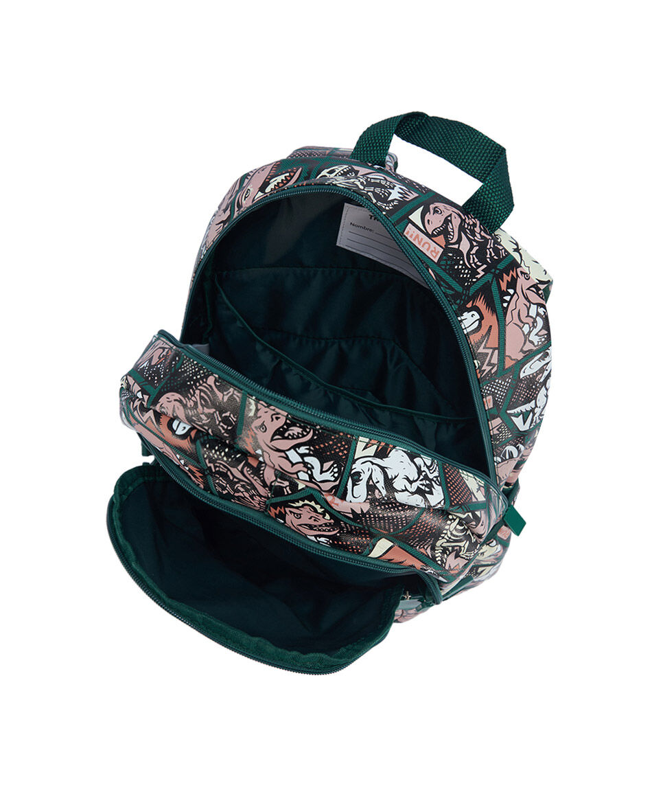Pack mochila y accesorios escolar dinosaurio