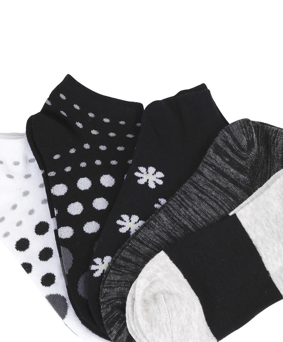 Pack 5 calcetines mujer puntos y flores