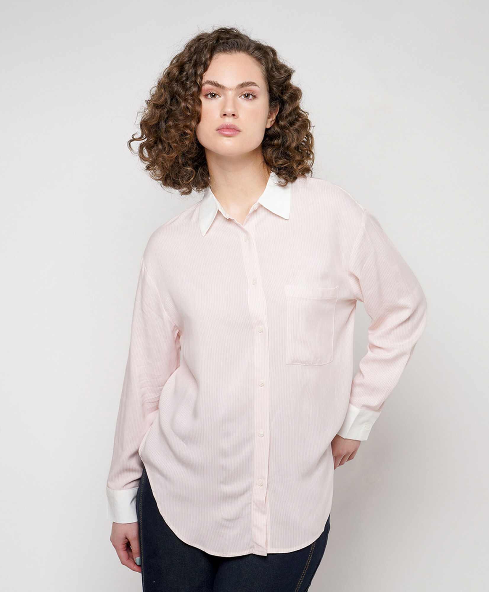 Blusa mujer líneas contraste Blusa mujer líneas contraste
