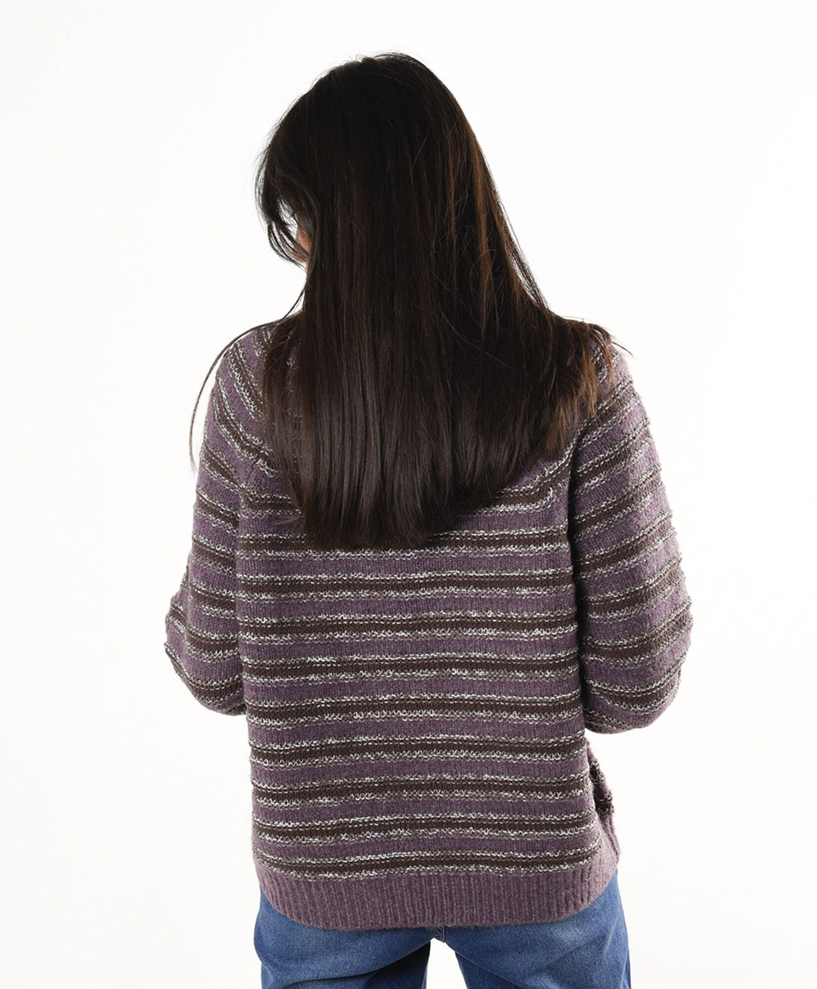Sweater mujer líneas mix Sweater mujer líneas mix