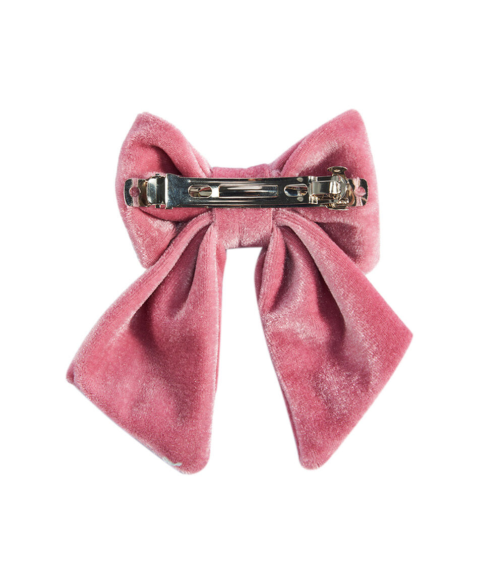 Pinche infantil cinta rosada velvet