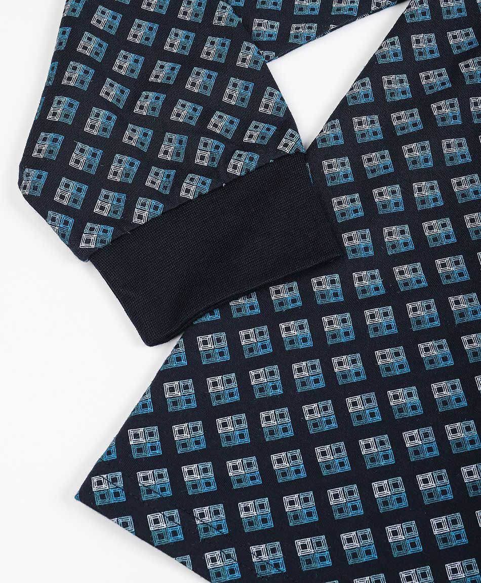 Pijama hombre azul cuadros azulados