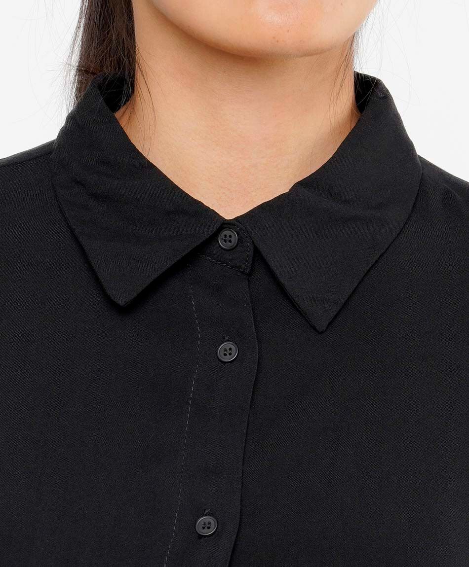 Blusa mujer camisera negra