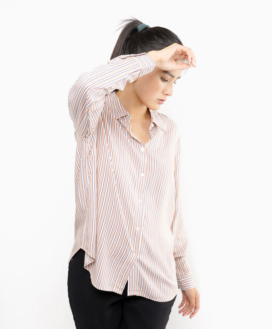 Blusa mujer l&iacute;neas rose