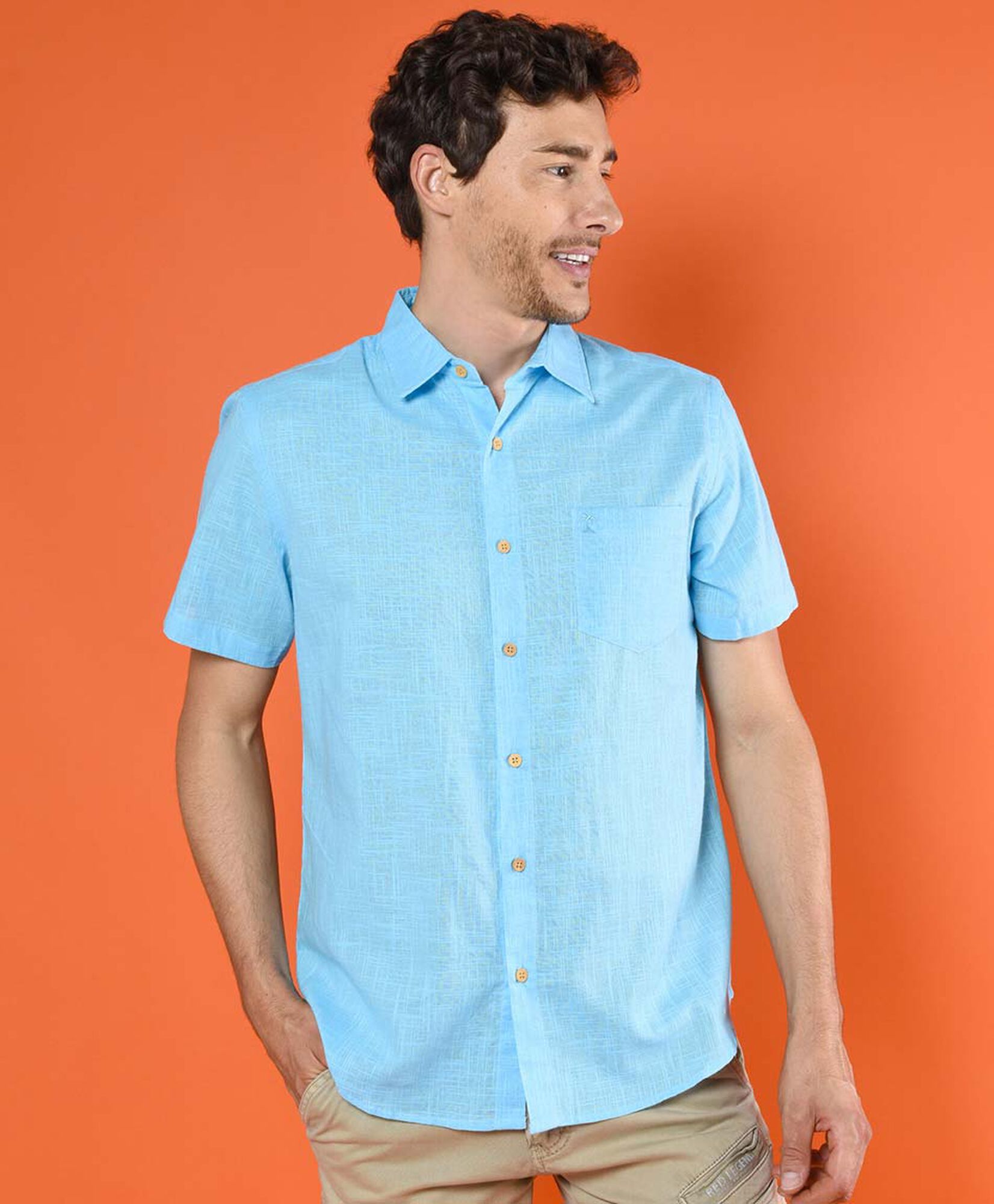Camisa lisa manga corta Camisa lisa manga corta