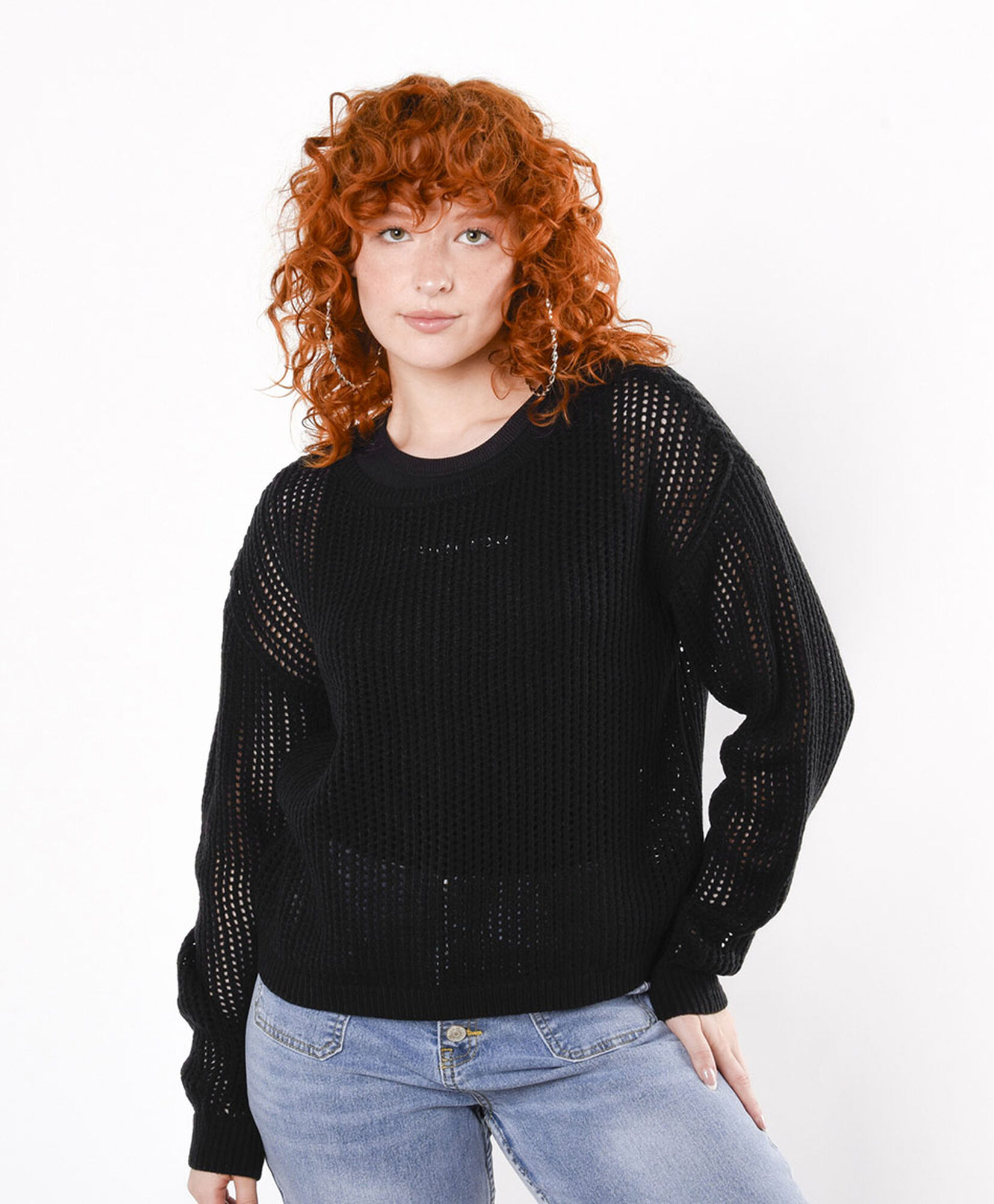 Sweater mujer calado negro Sweater mujer calado negro