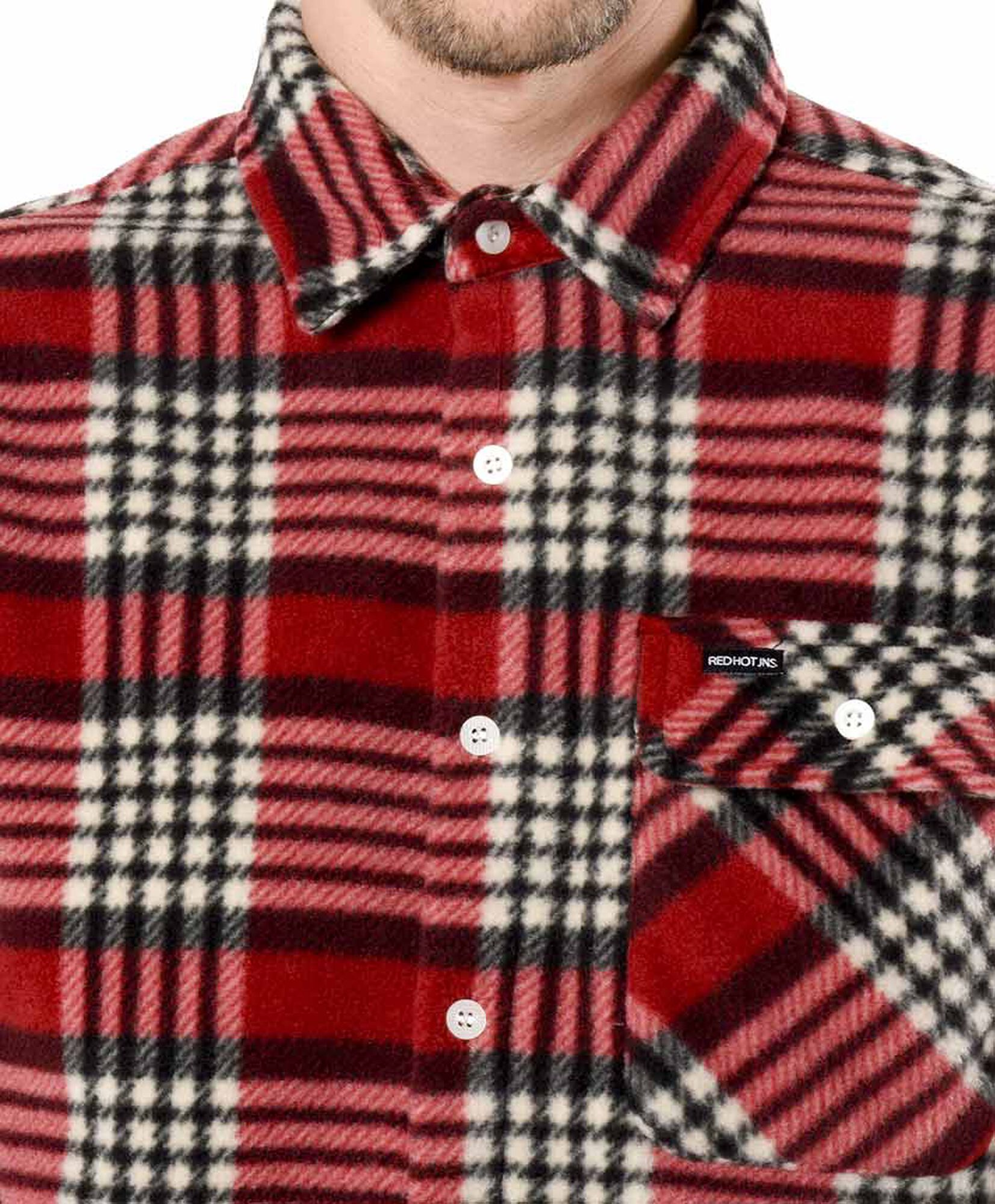 Chaqueta hombre polar leñadora roja Chaqueta hombre polar leñadora roja