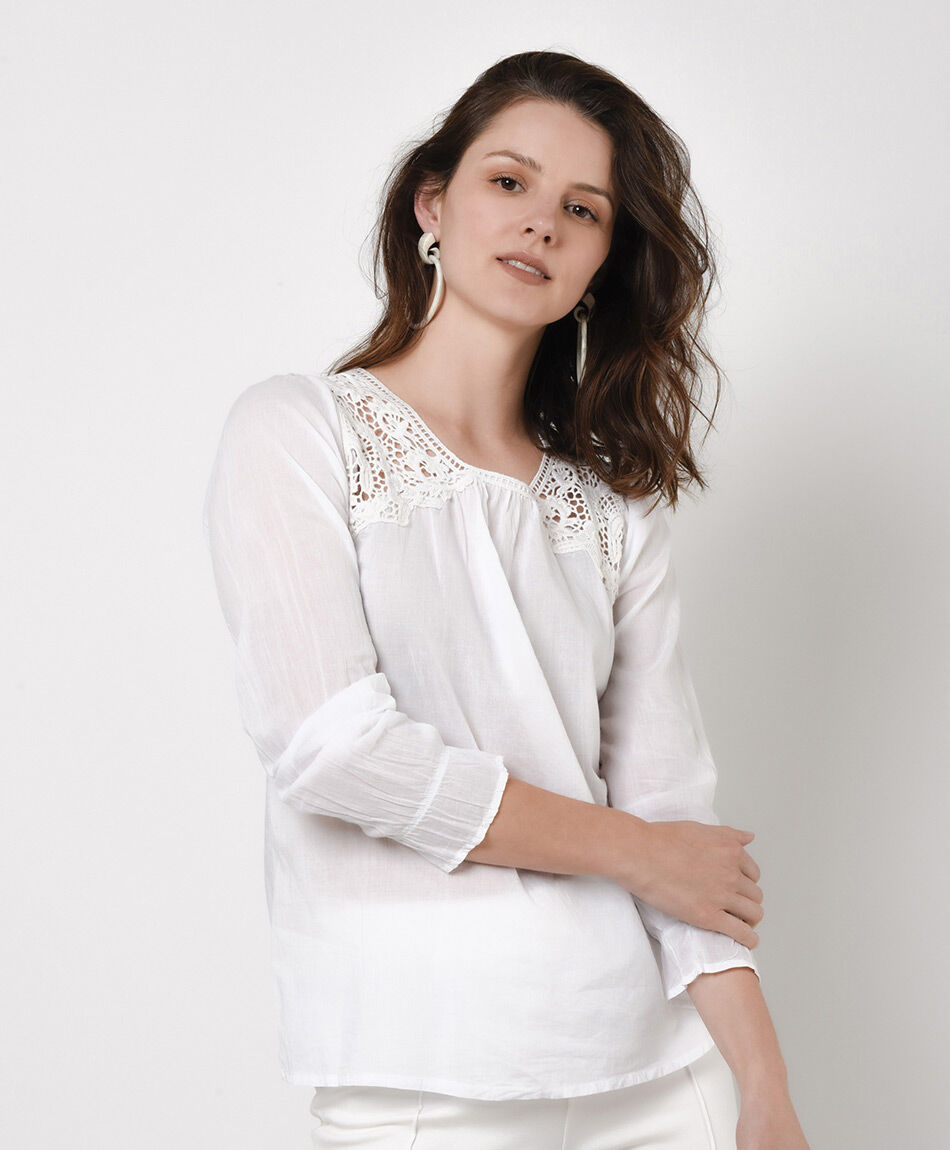 Blusa mujer encajes