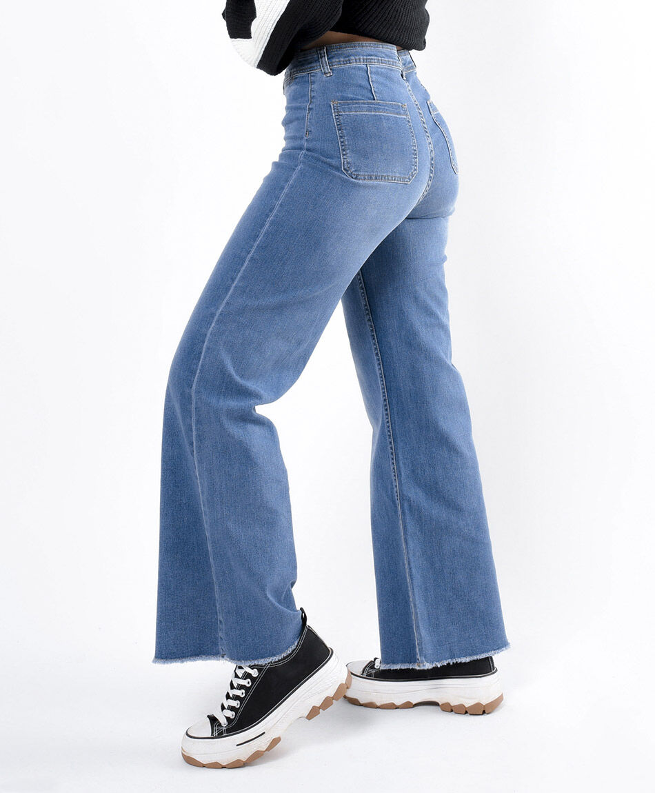 Jeans mujer pinzas wide