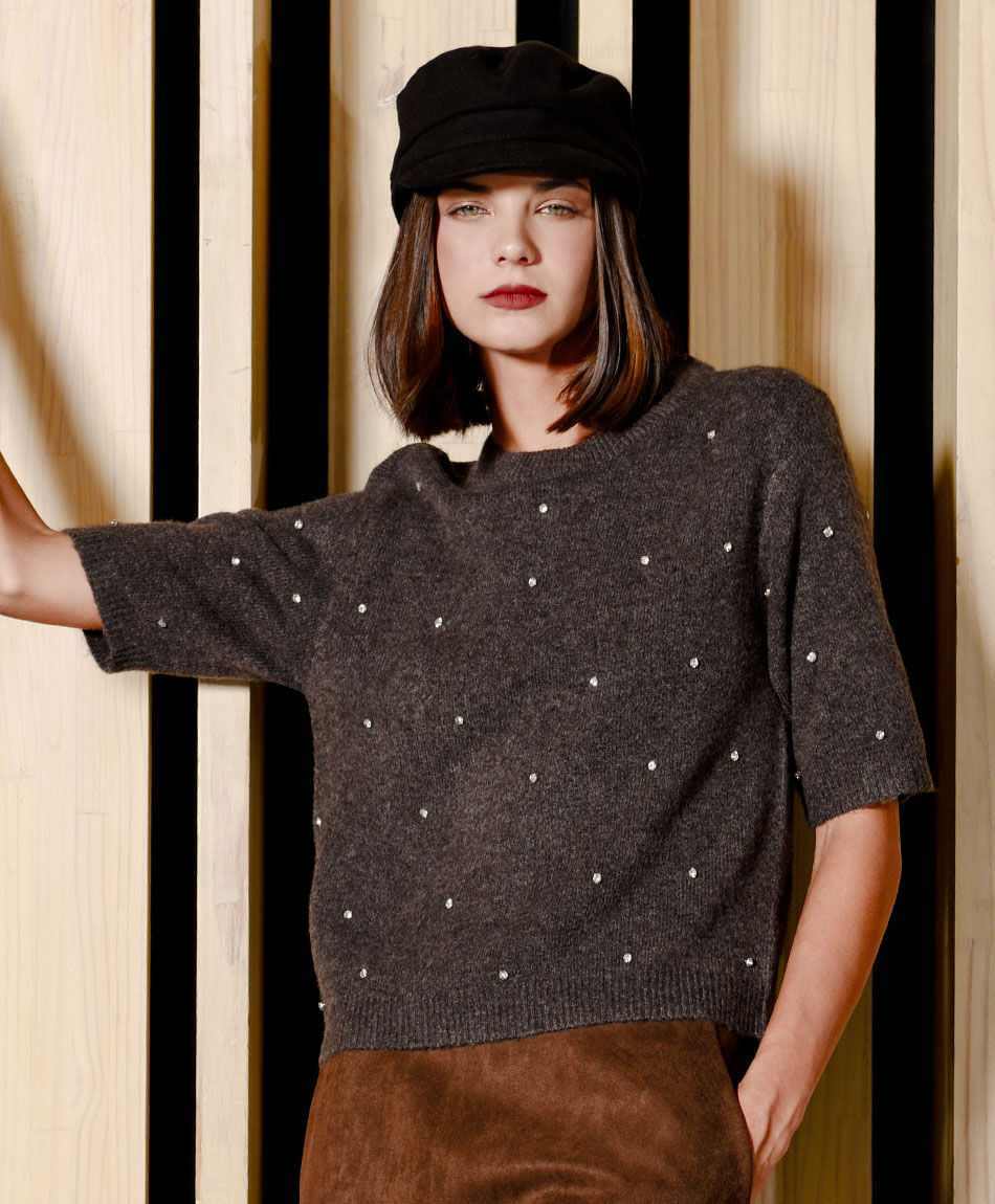 Sweater mujer brillitos