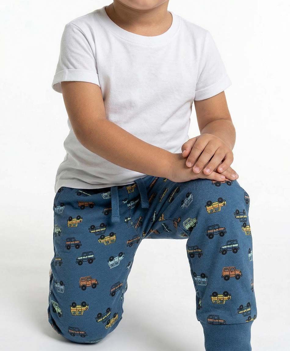 Pantal&oacute;n beb&eacute; estampado autitos