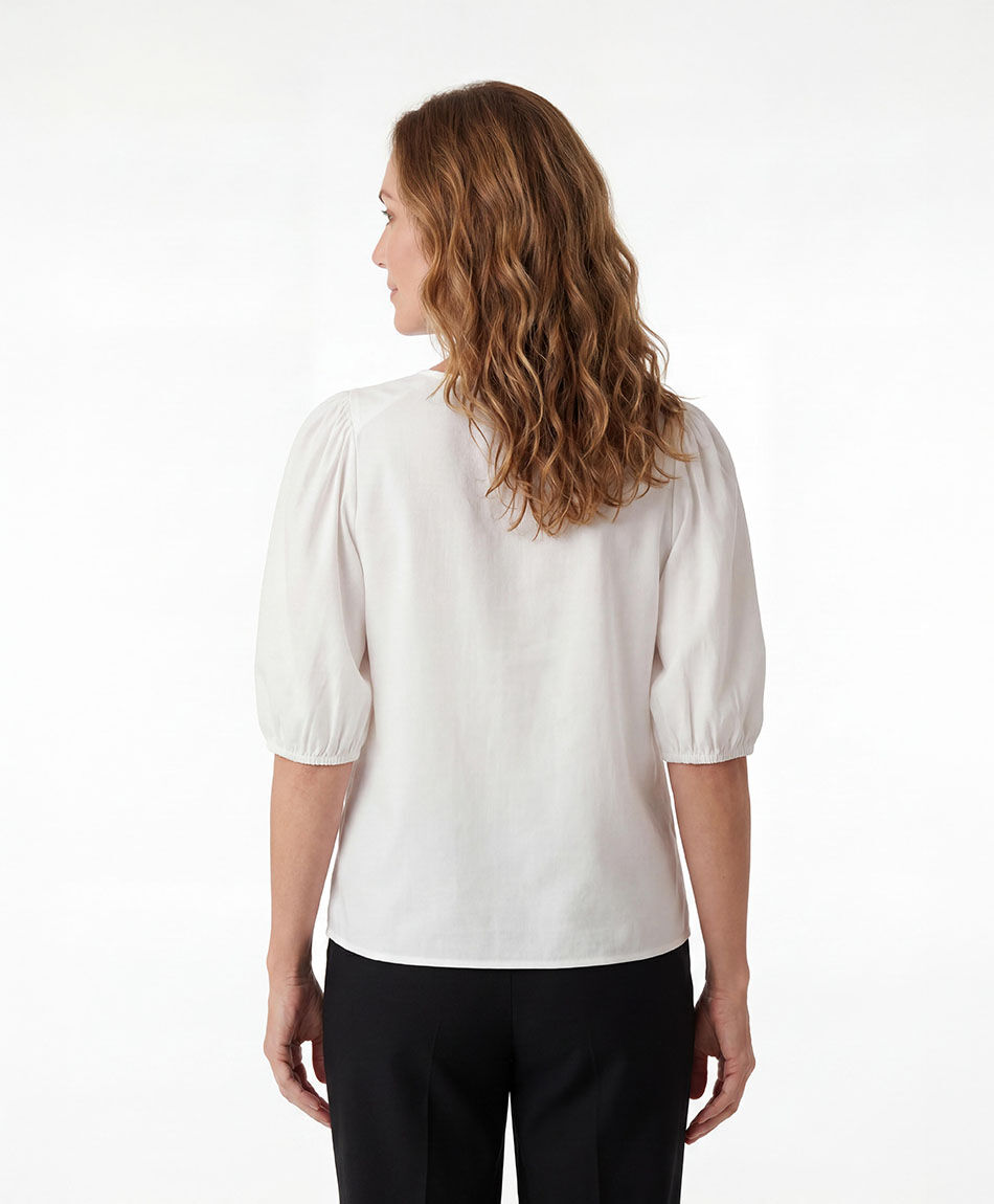 Blusa mujer botones manga globo