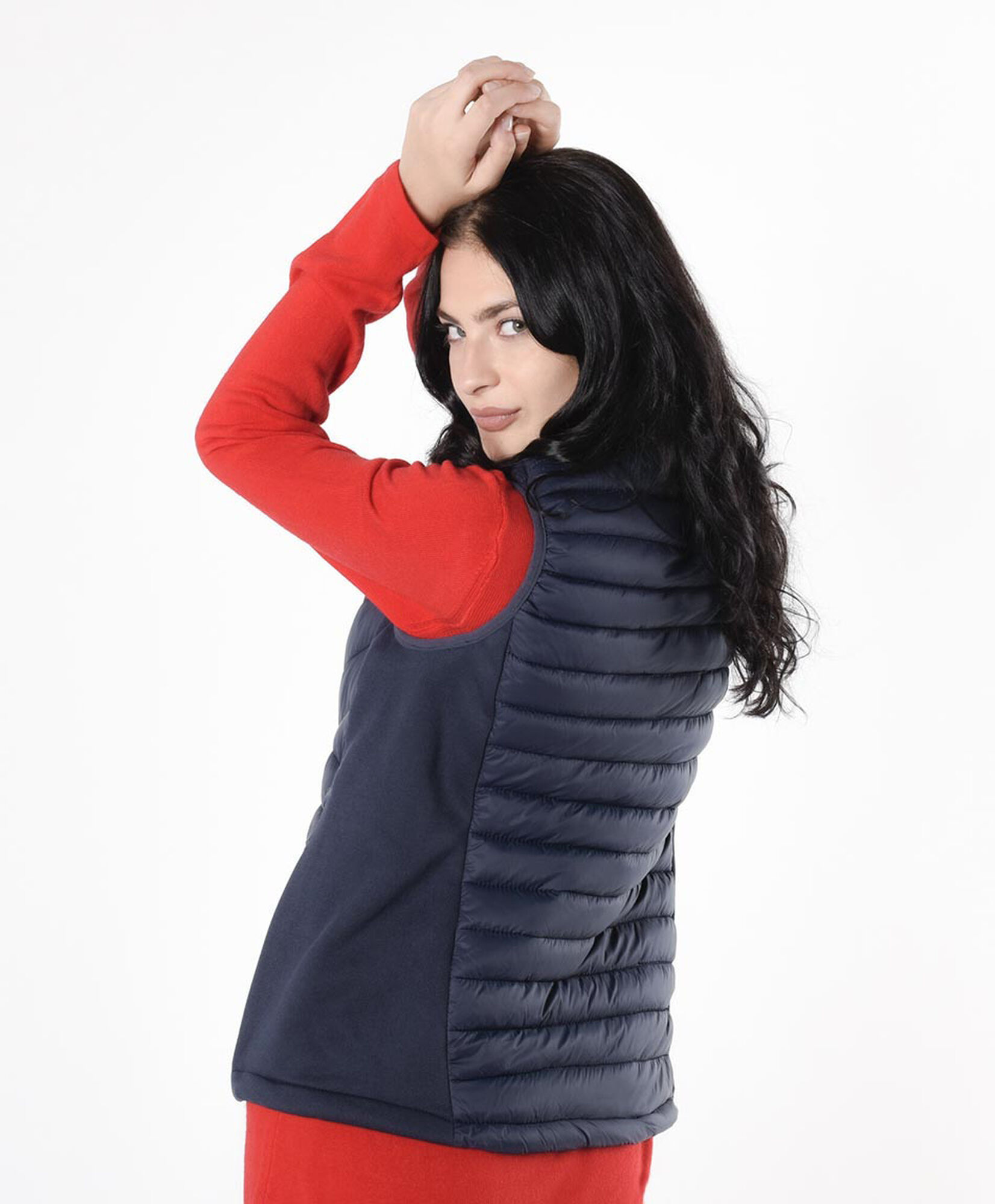 Parka mujer mix sin mangas Parka mujer mix sin mangas