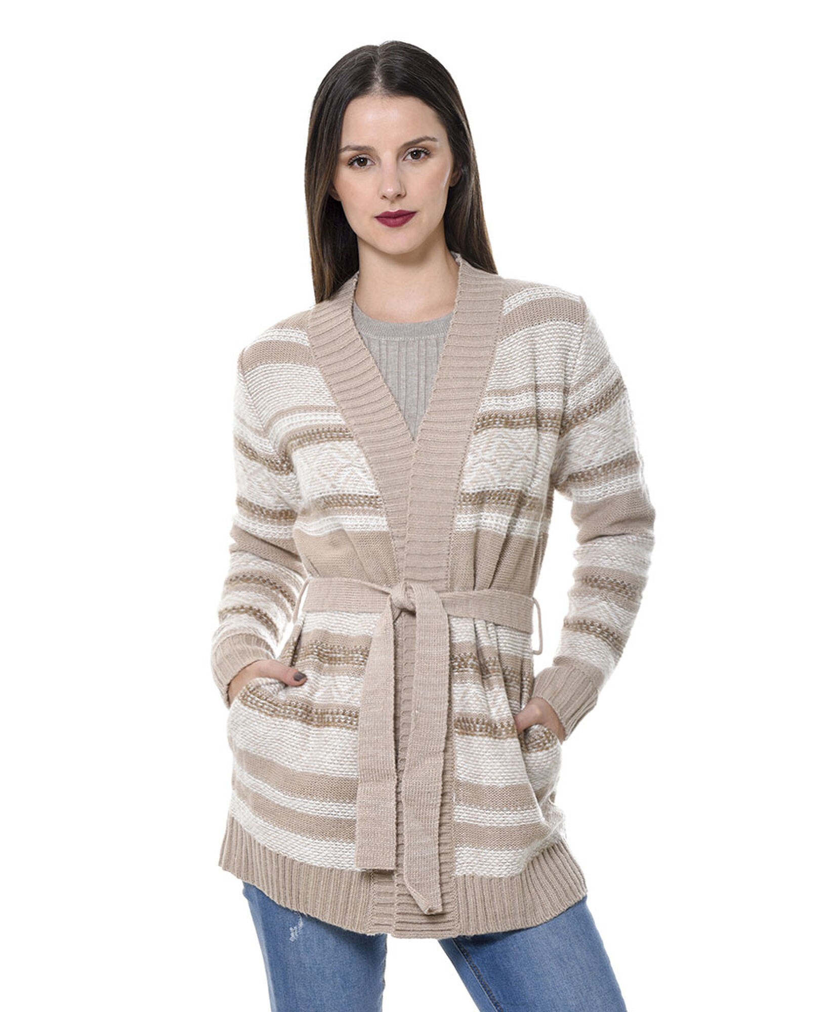 Cardigan jackard camel Cardigan jackard camel