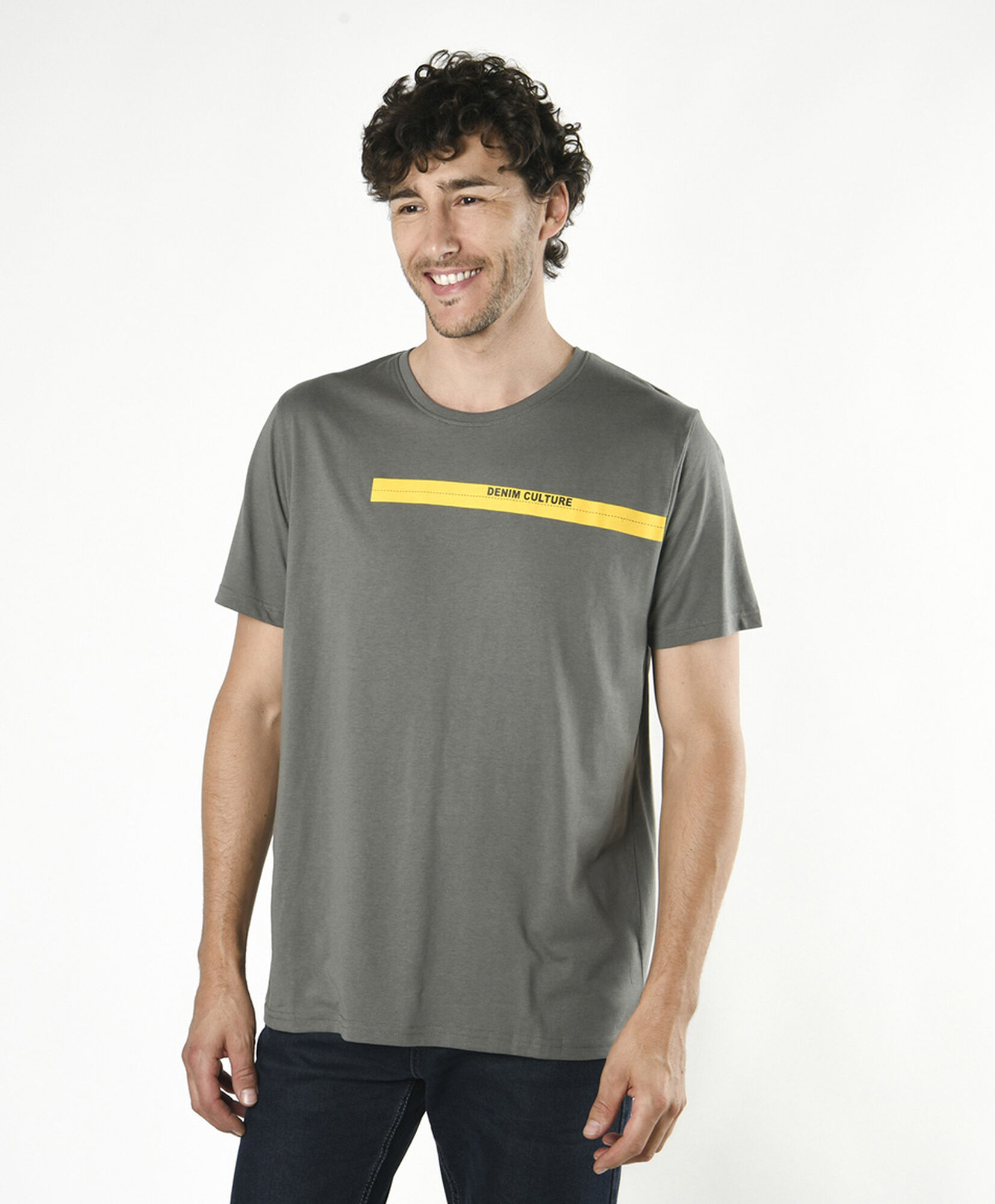 Polera hombre línea color Polera hombre línea color