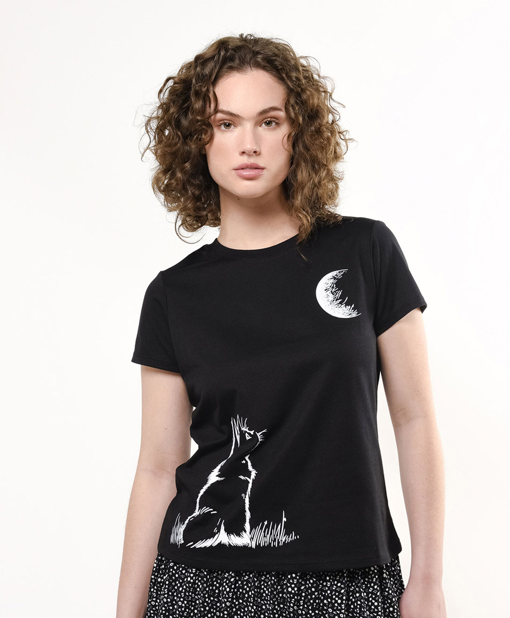 Polera mujer gato luna Polera mujer gato luna