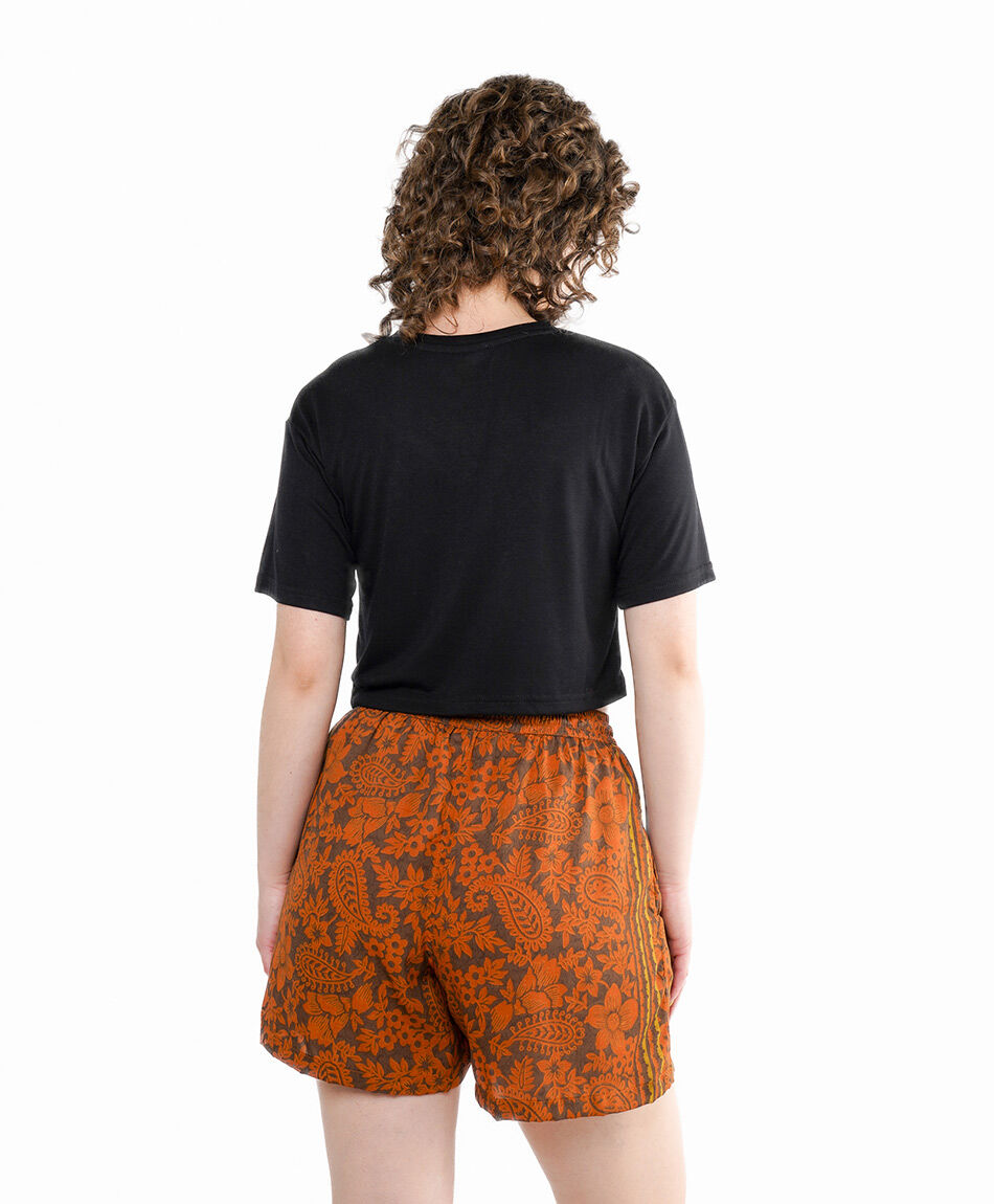 Short mujer orange time