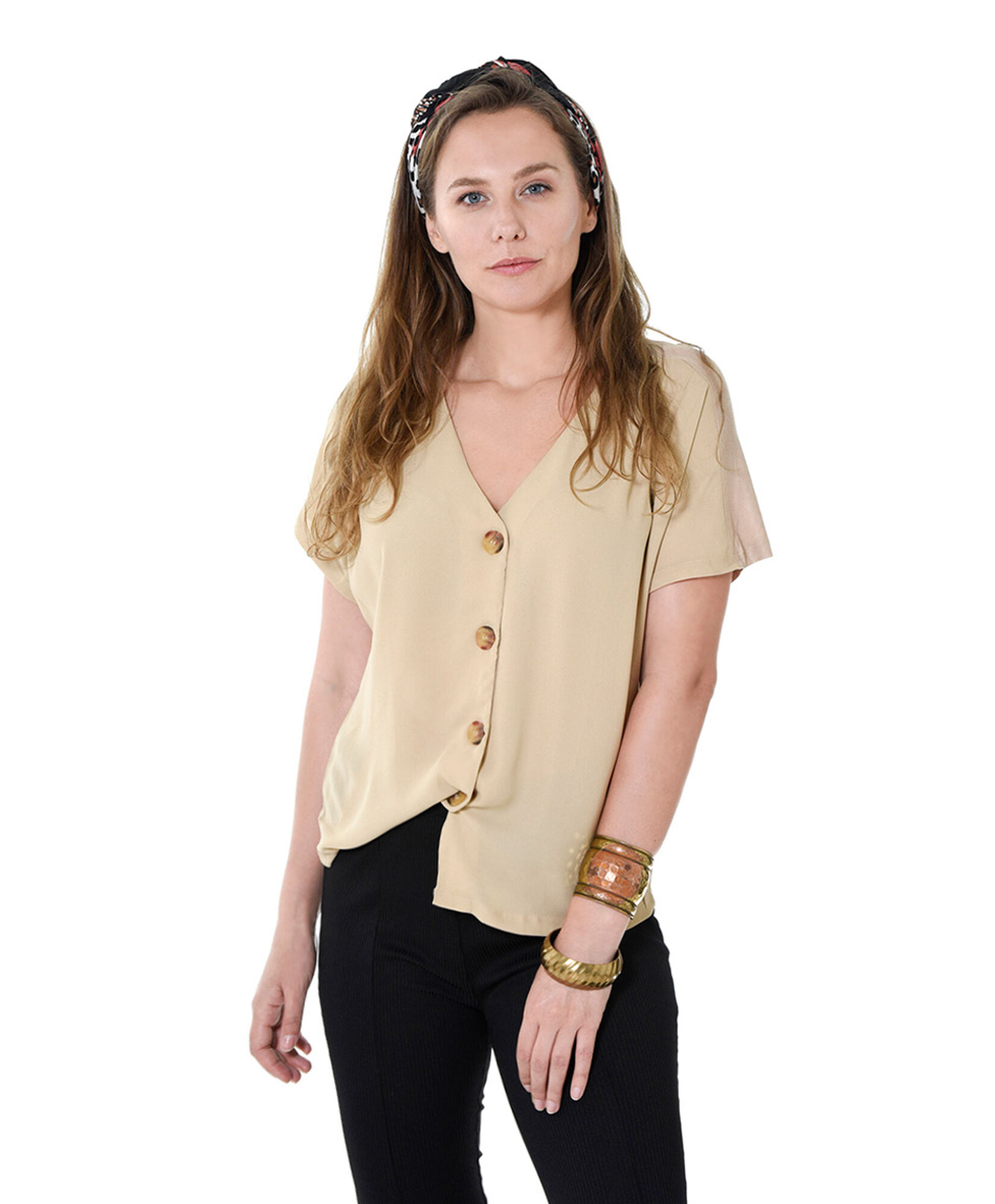 Polera mix botones Polera mix botones