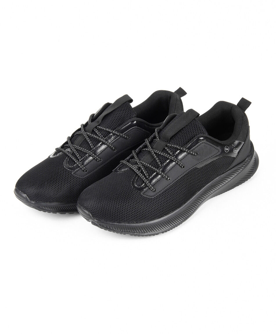Zapatilla hombre malla negra