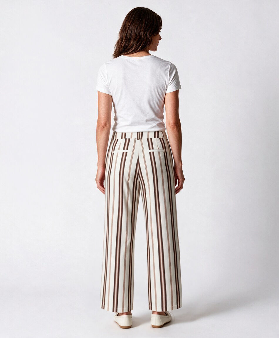 Pantal&oacute;n mujer print rayas