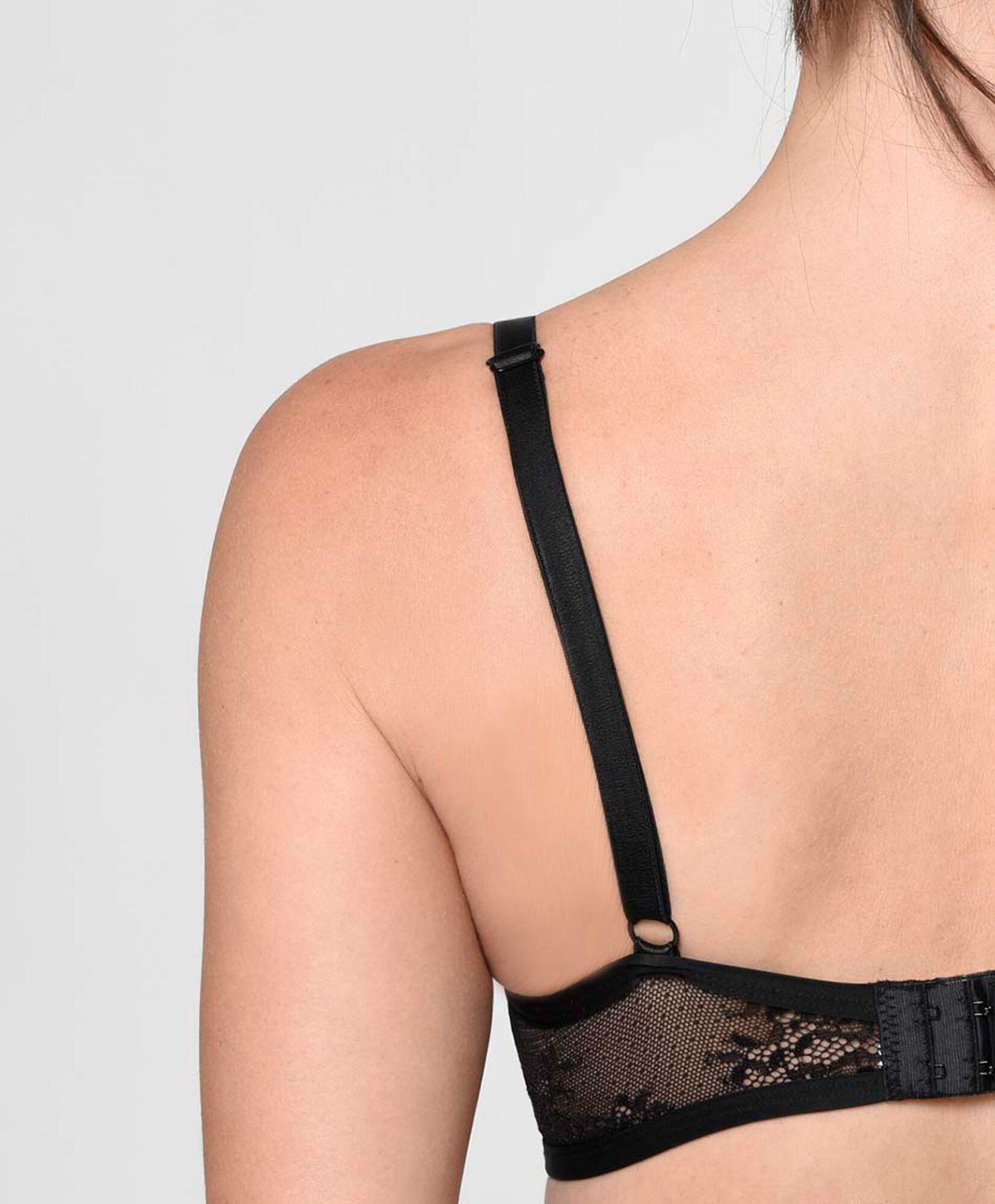 Bralette mujer malla floreada escote en v Bralette mujer malla floreada escote en v
