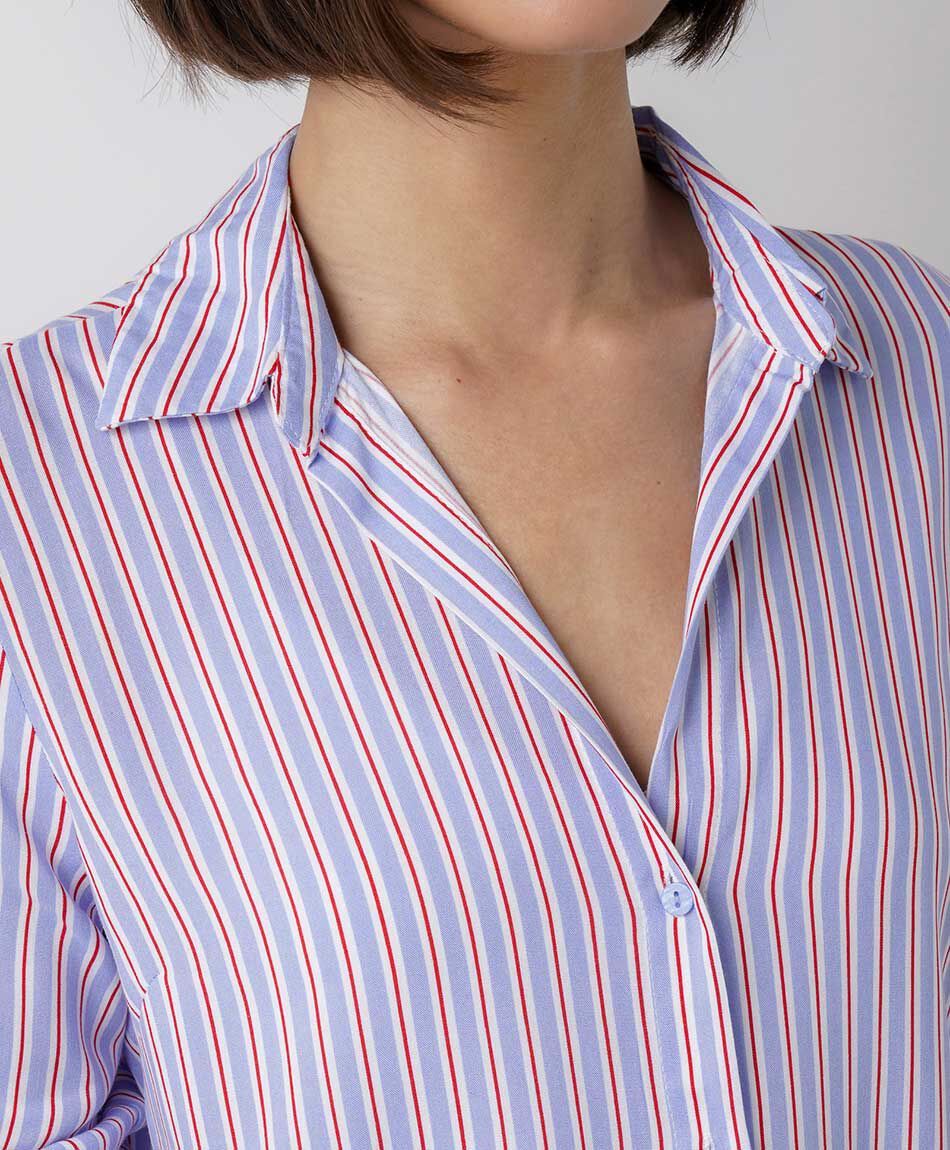 Blusa mujer listas tricolor