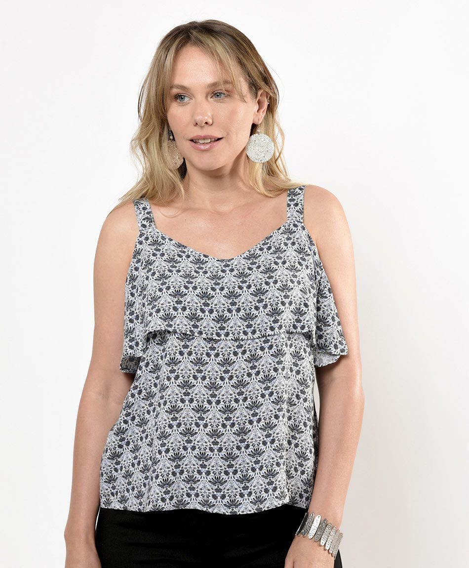 Blusa mujer doble pieza