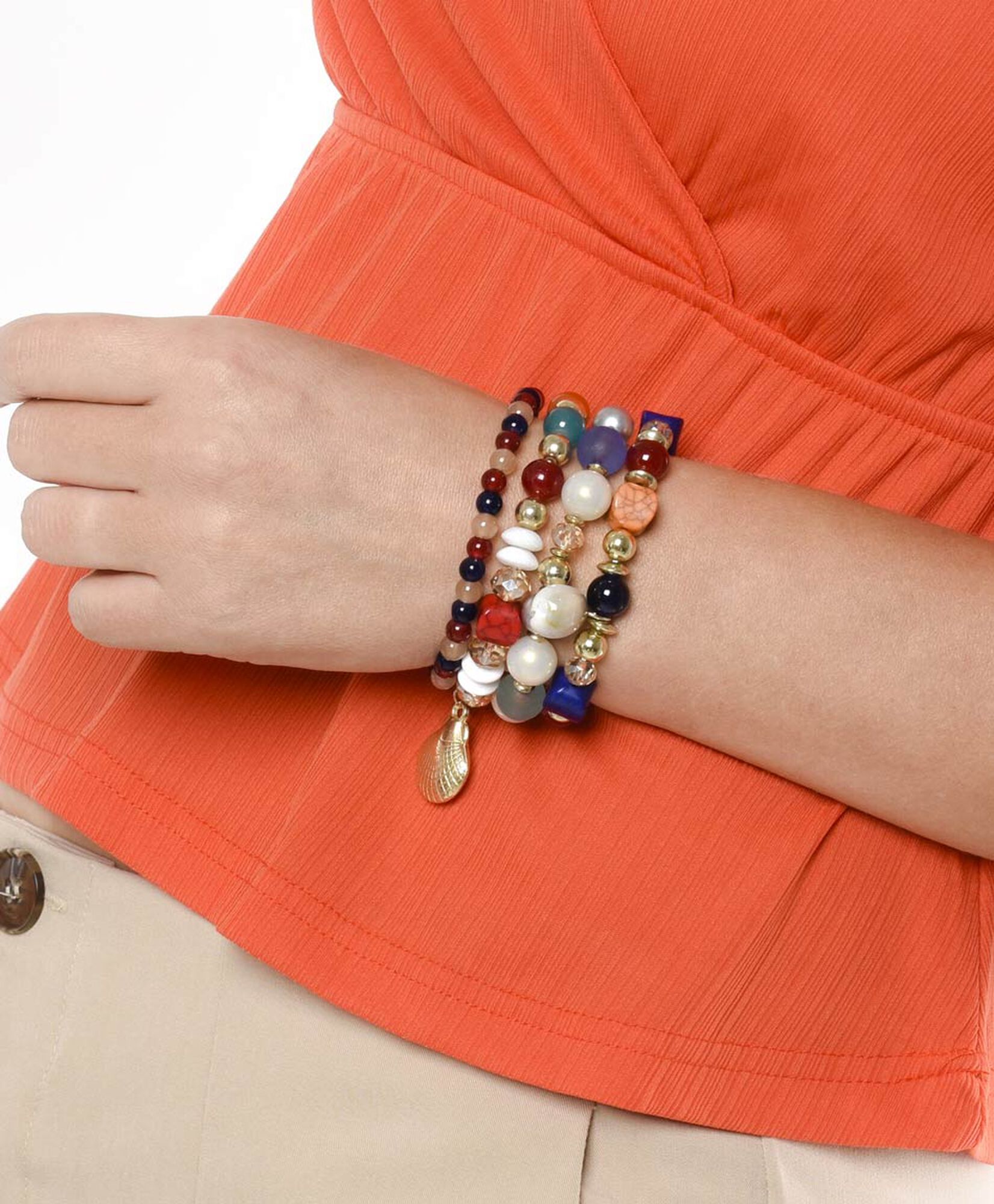 Set pulseras mujer piedritas colores Set pulseras mujer piedritas colores