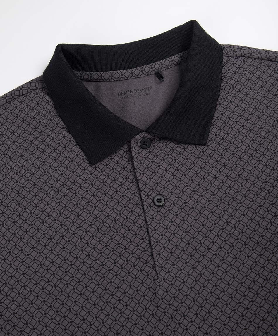 Polera hombre polo rombos