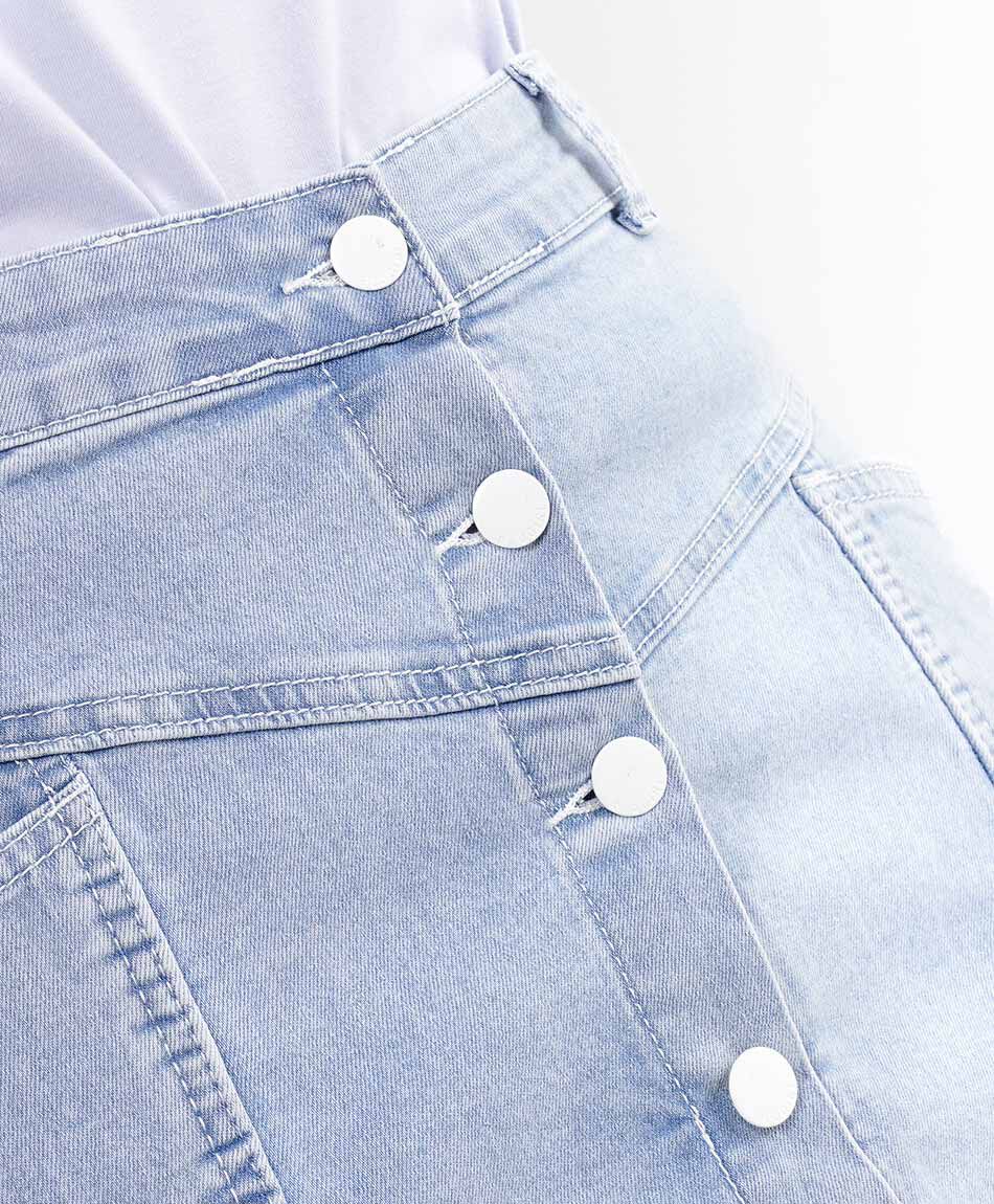 Mini falda mujer cortes bolsillos