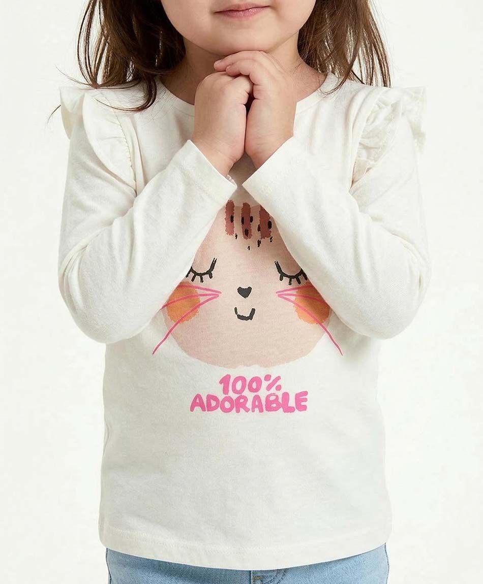 Polera beb&eacute; gatito