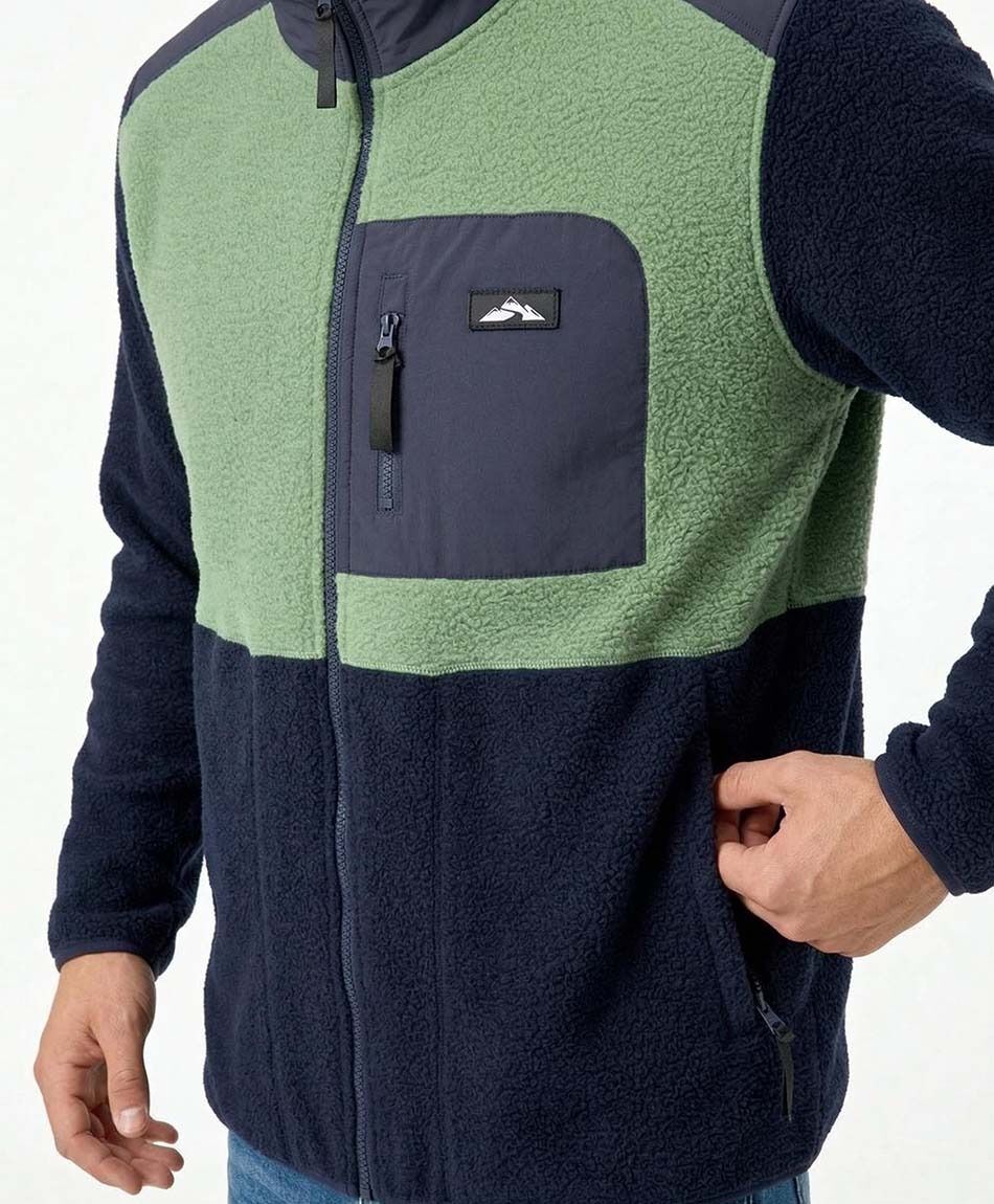 Chaqueta hombre polar bicolor