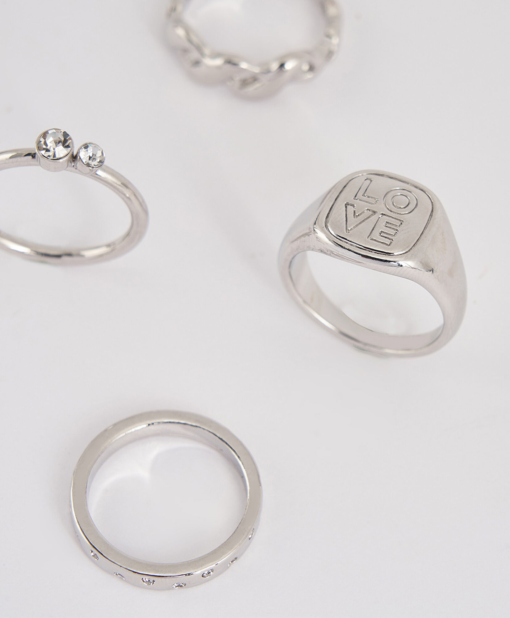 Set 6 anillos mujer silver Set 6 anillos mujer silver
