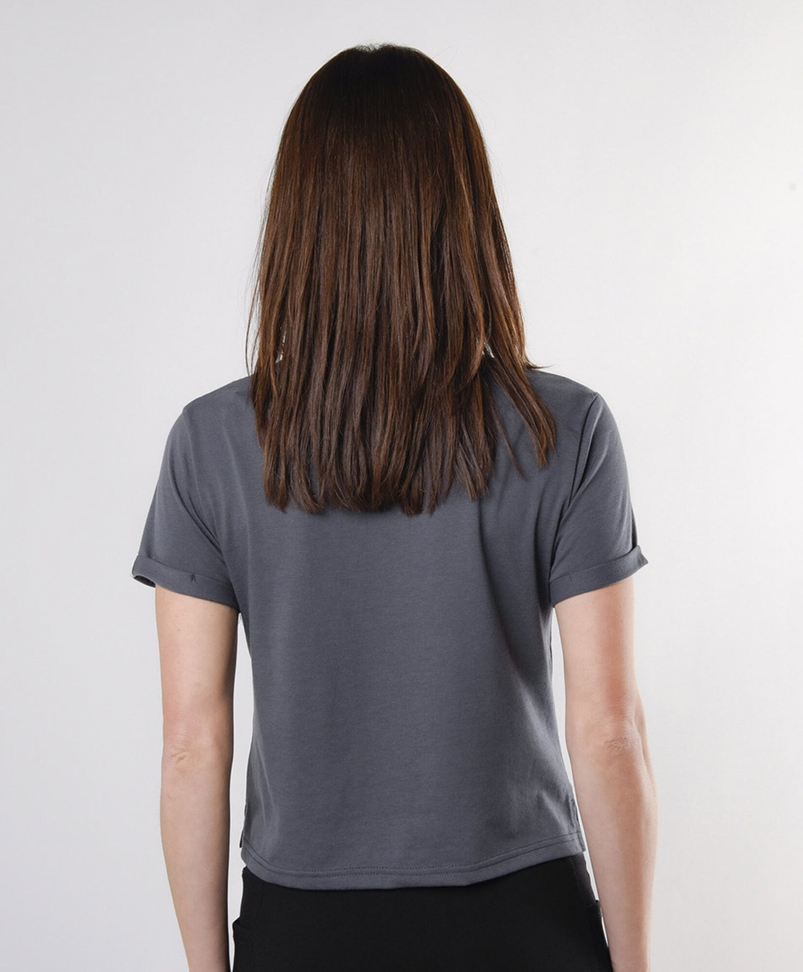 Polera mujer gris mariposa Polera mujer gris mariposa
