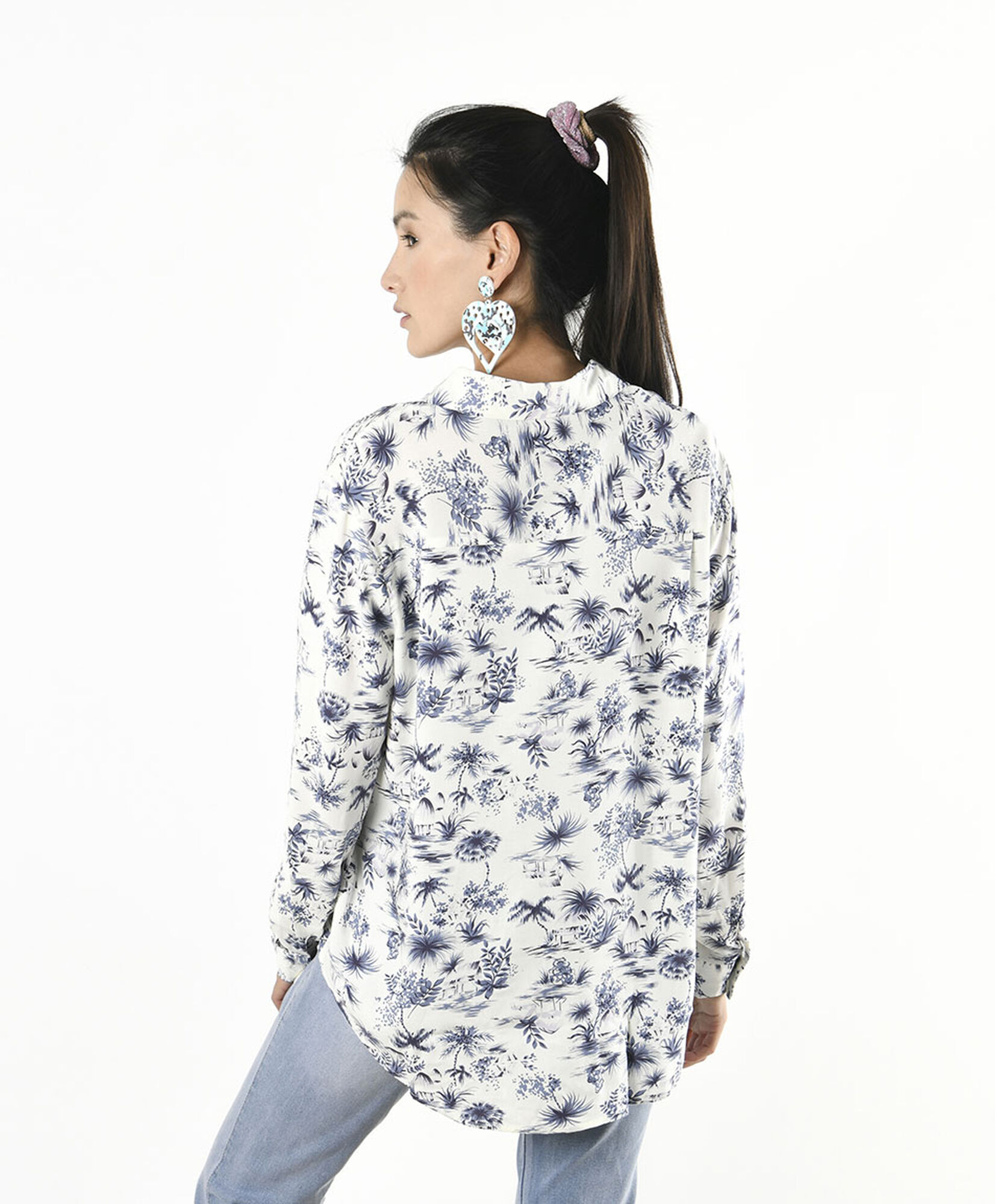 Blusa mujer estampado tropical Blusa mujer estampado tropical
