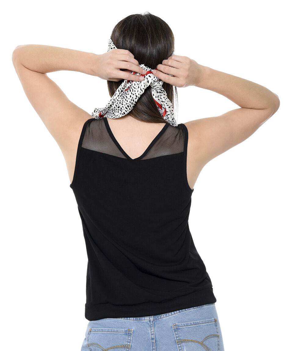 Polera mixta con lazo