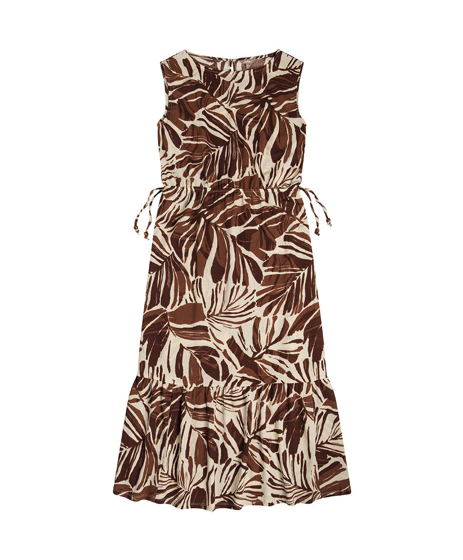Vestido mujer hojas