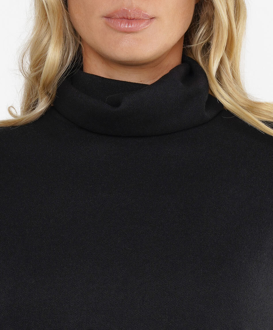 Vestido mujer lanoso cuello alto