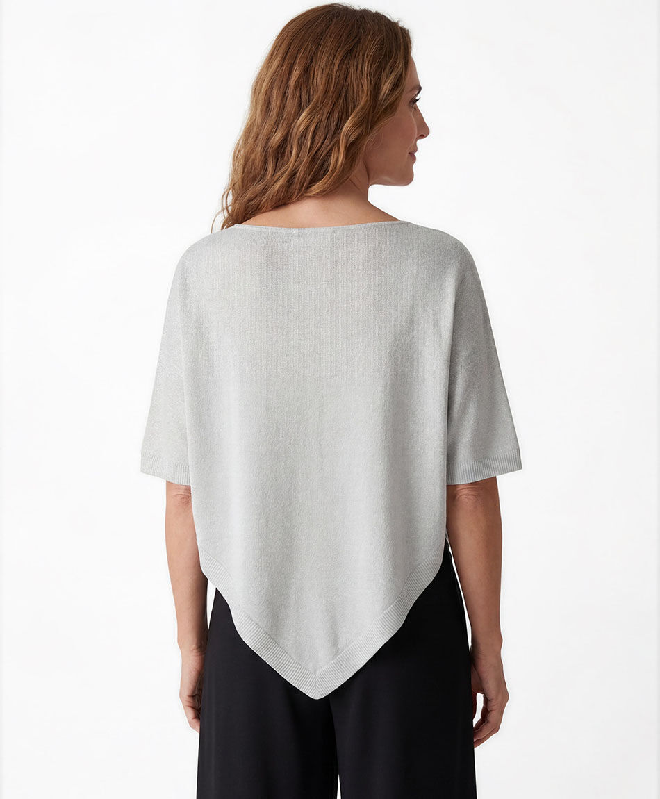Poncho mujer b&aacute;sico grey