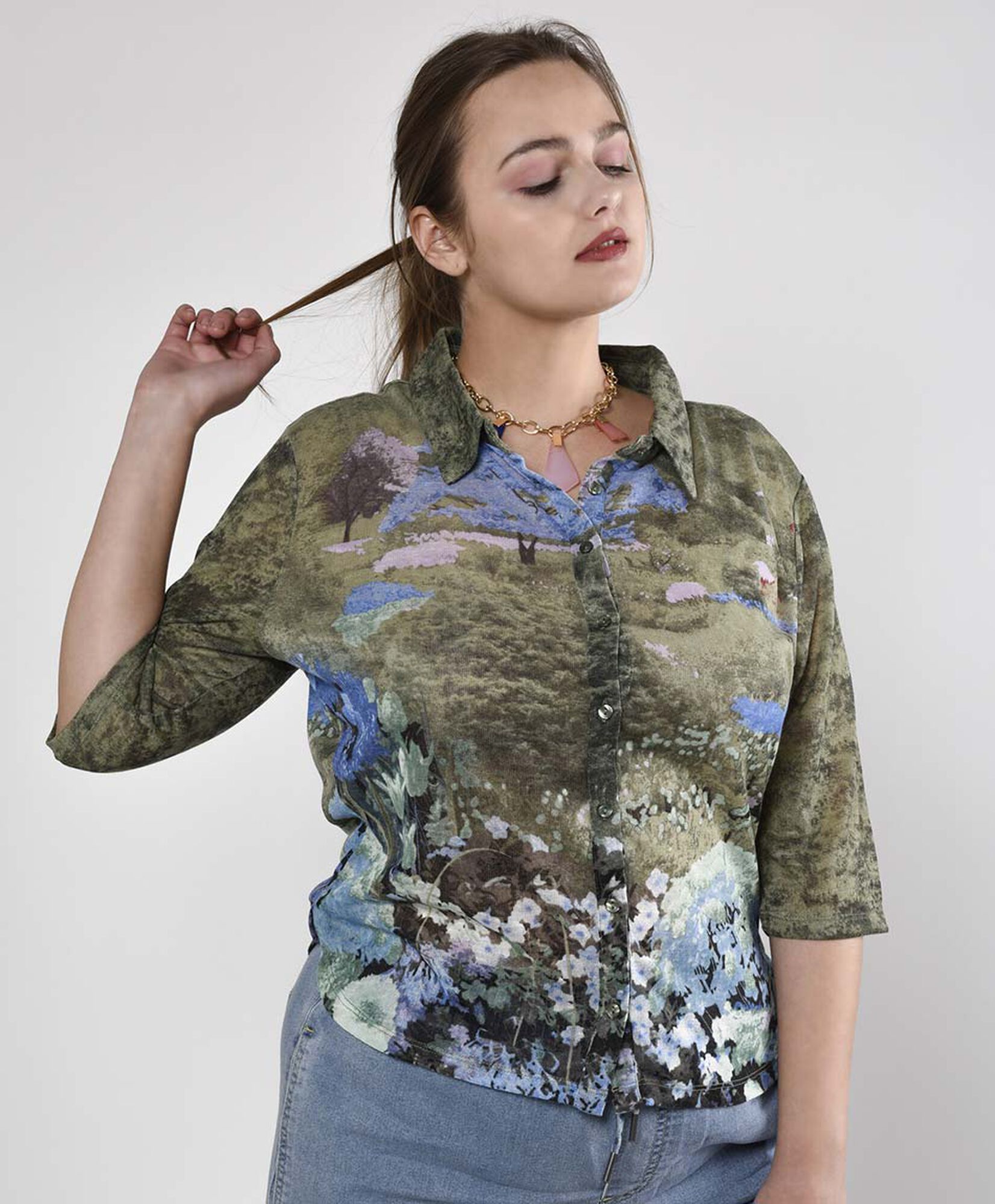 Blusa manga al codo Blusa manga al codo