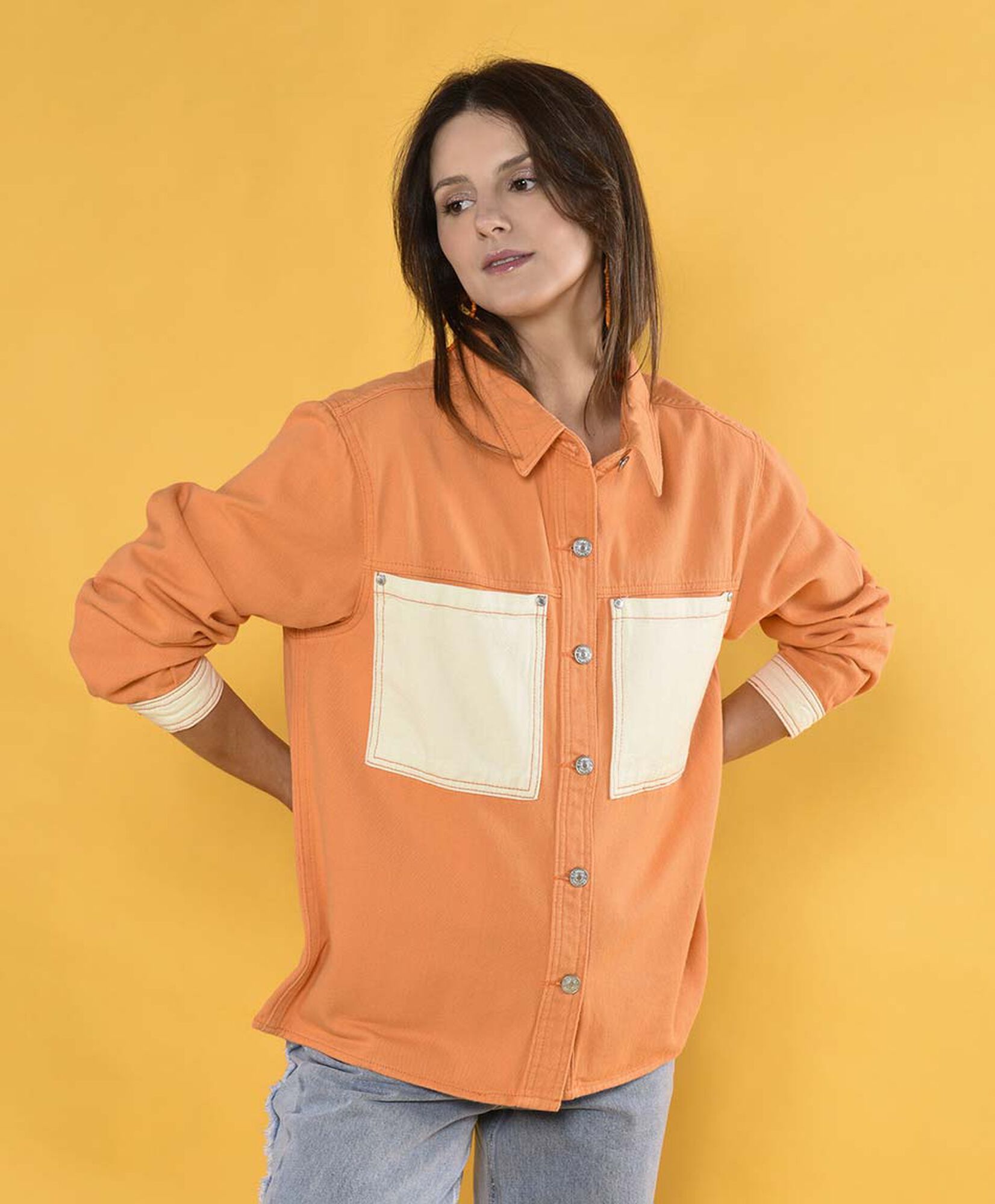 Sobrecamisa oversize bolsillos Sobrecamisa oversize bolsillos