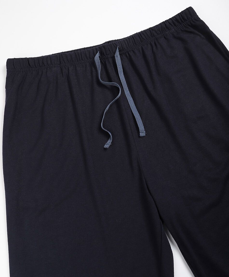 Pijama hombre cuello abotonado pu&ntilde;os rectos