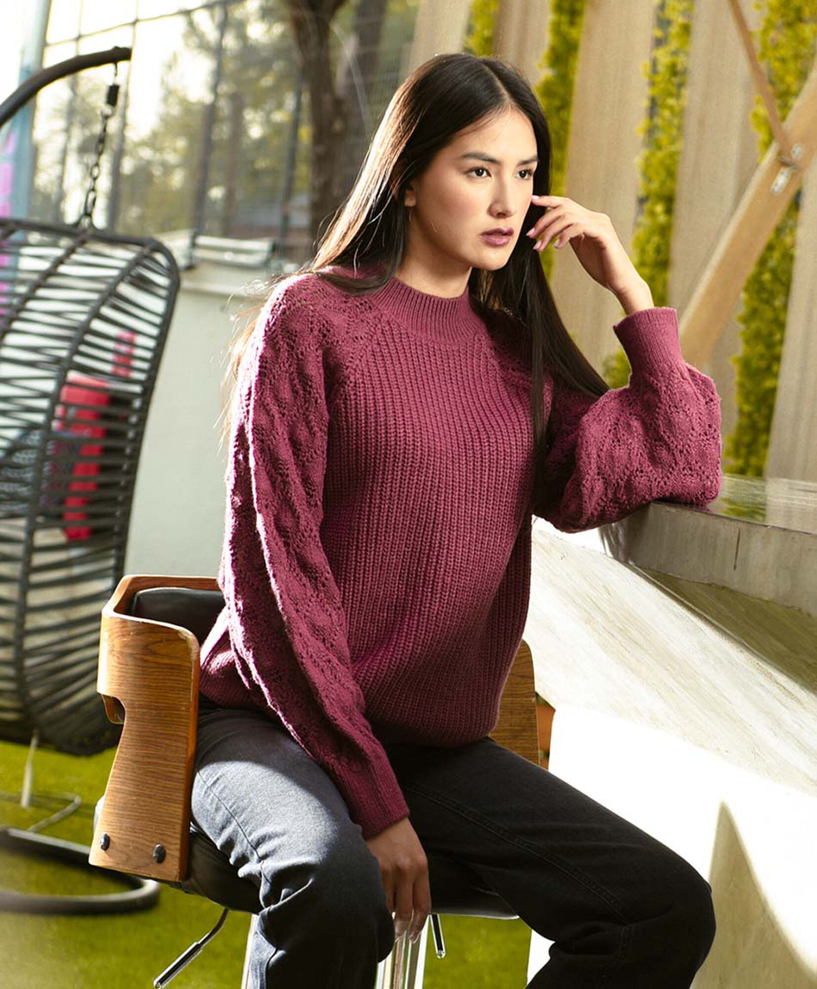 Sweater mujer manga calada Sweater mujer manga calada