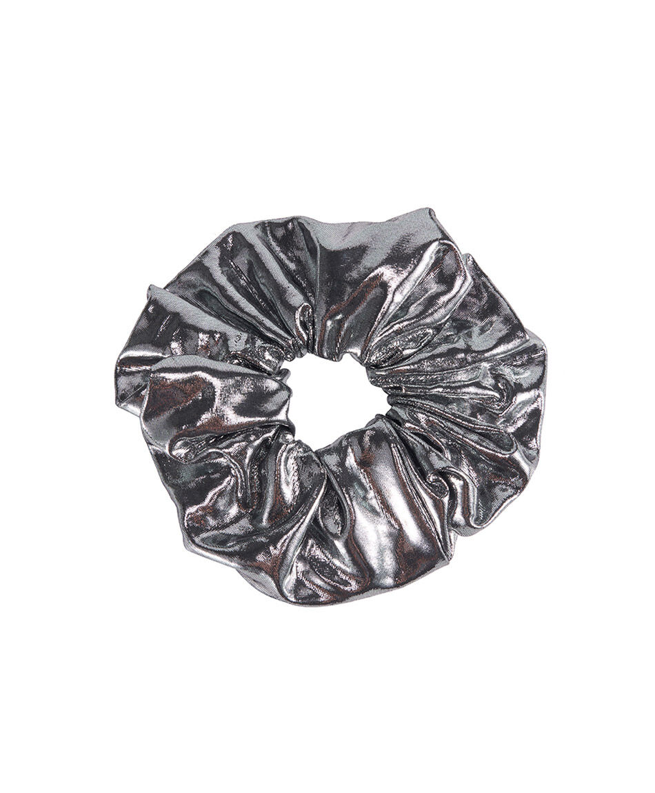 Scrunchie mujer silver