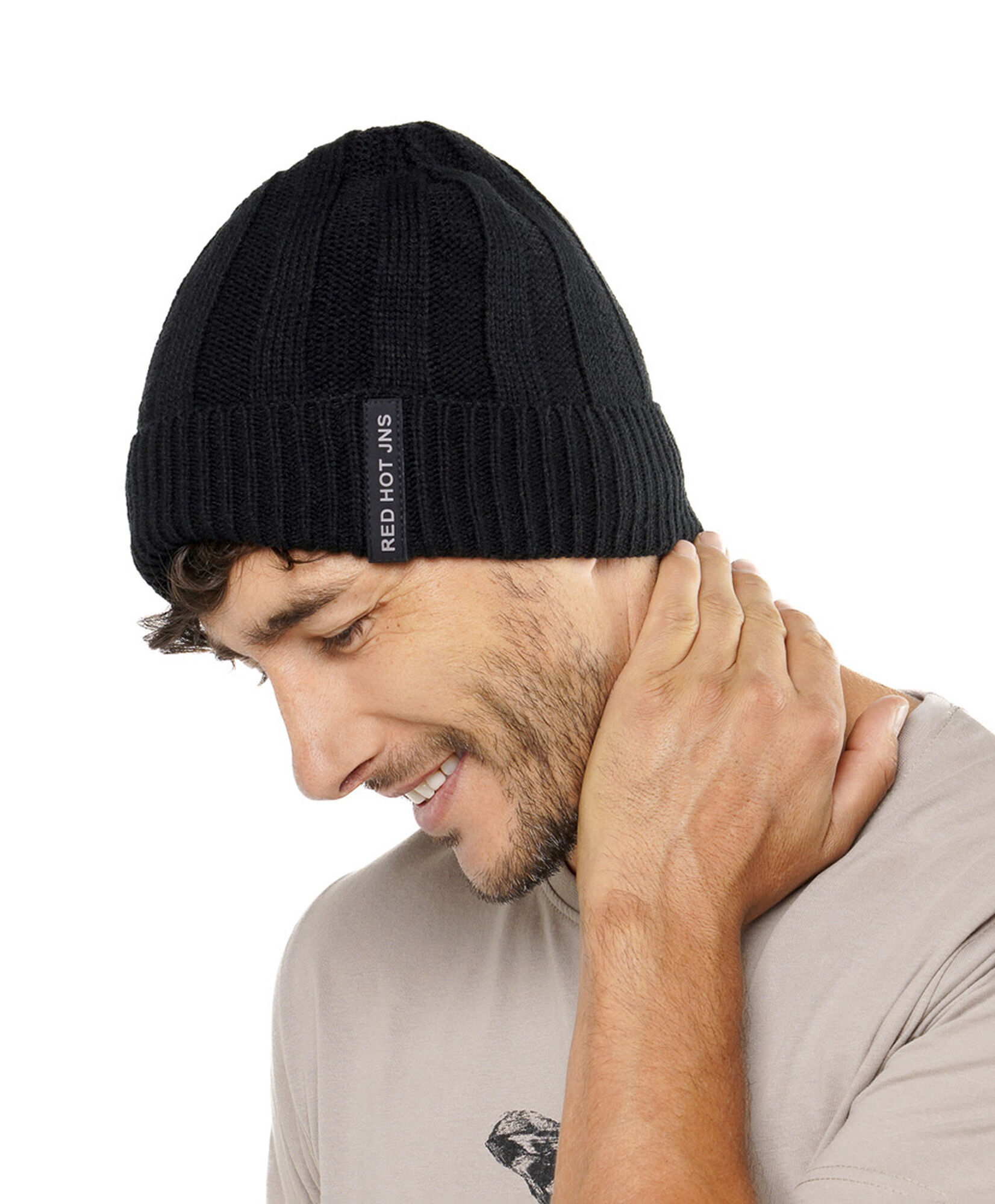 Gorro hombre tejido forrado negro Gorro hombre tejido forrado negro