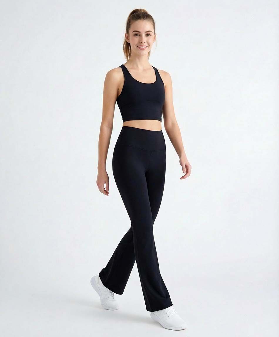 Calza mujer acampanada black