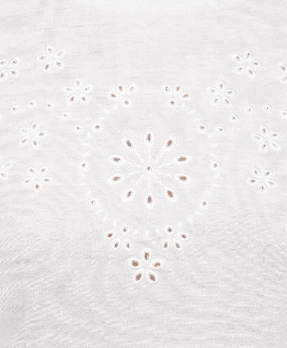 Polera mujer bordado frontal