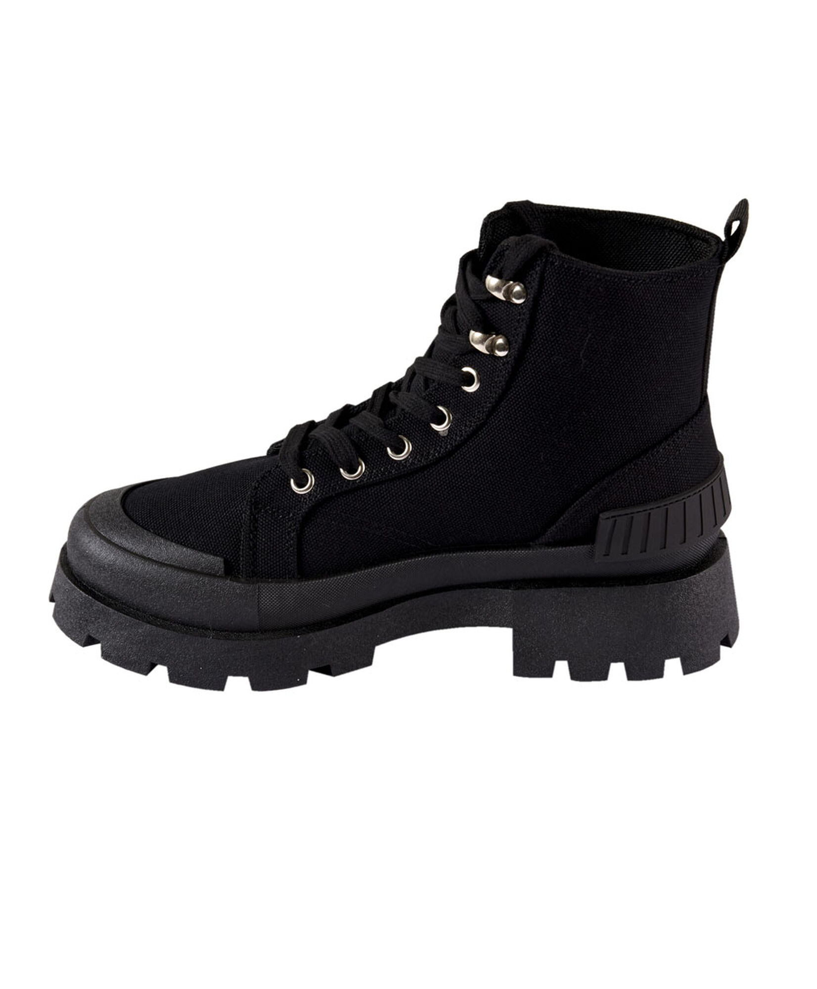Botines canvas taco cuadrado Botines canvas taco cuadrado