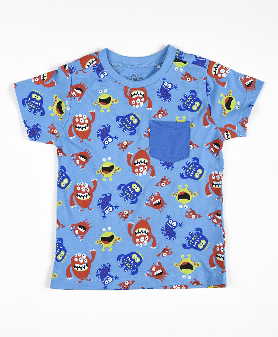 Polera bebé monstruos bolsillo